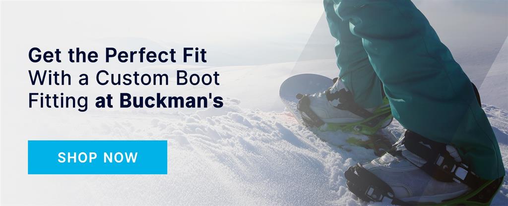 get the perfect fit with a custom boot fitting at buckman's ski and snowboard shop