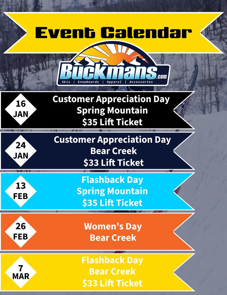 Buckman's 2025 Events