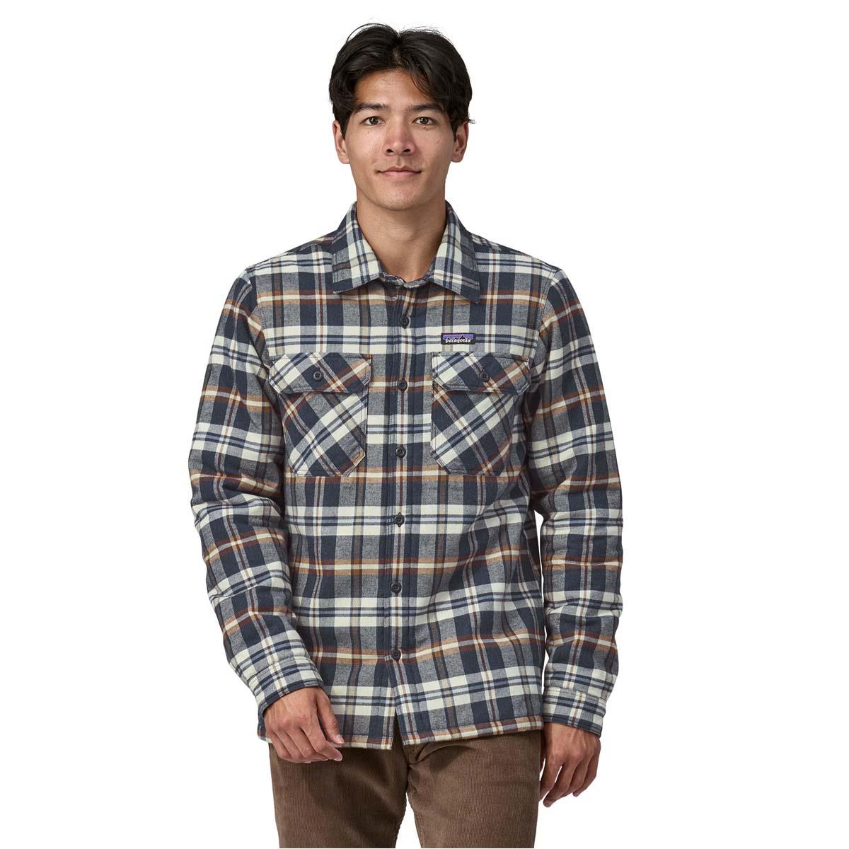 Patagonia Insulated Organic Cotton Midweight Fjord Flannel Shirt - Men's - Fields New Navy - L