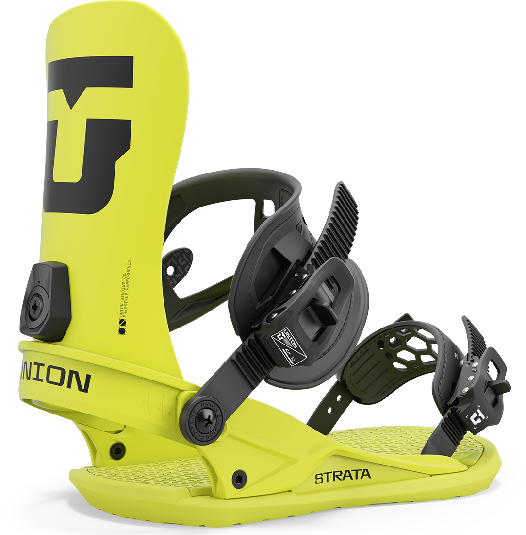 スノーボード UNION BINDING 22/23 STRATA GREEN M Union Strata Snowboard Bindings - Men's - 2025 model