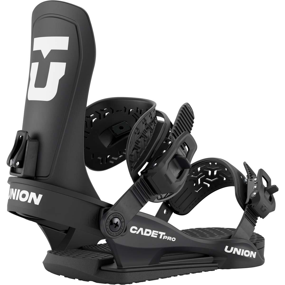 キッズスノーボードビンディング　UNION CADET S BLACK Union Cadet Pro Snowboard Bindings - Youth