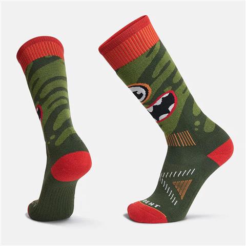 Le Bent Monster Party Light Snow Sock - Youth