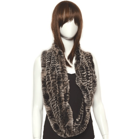 Mitchie's Matchings Rabbit Fur Double Infinity Scarf - Women's