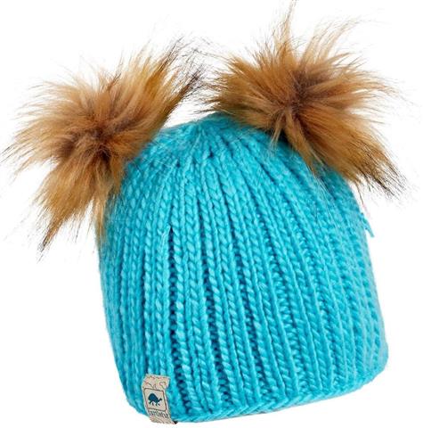 Turtle Fur Puff Balls Beanie - Youth