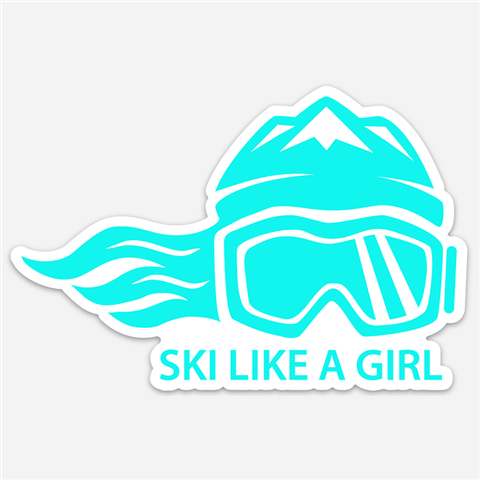 Ski Like A Girl Sticker