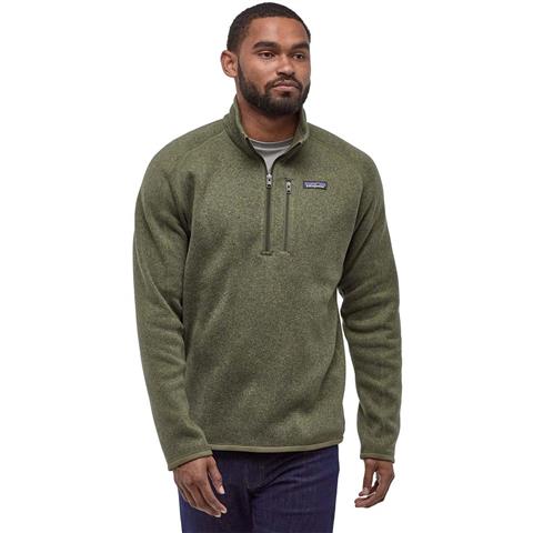Womens PATAGONIA Green Better Sweater 1/4 Zip Pullover Fleece Sweater Medium