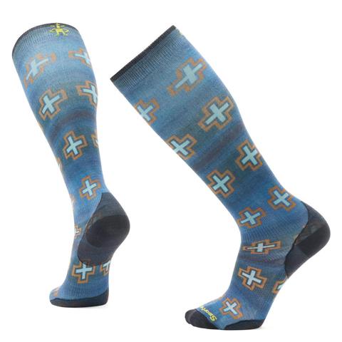 Smartwool Ski Zero Cushion Paths Crossed Print OTC Socks - Men's