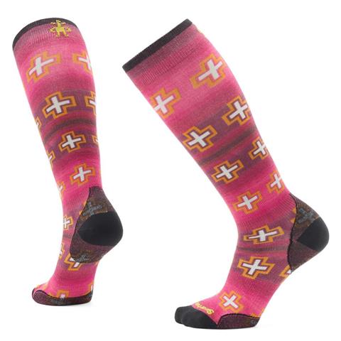 Smartwool Ski Zero Cushion Paths Crossed Print OTC Socks - Women's