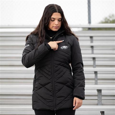 ActionHeat Philadelphia Eagles 5V Long Puffer Battery Heated Jacket - Women's