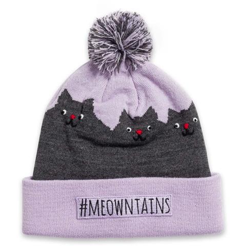 Turtle Fur #Meowntains Pom Beanie - Kid's