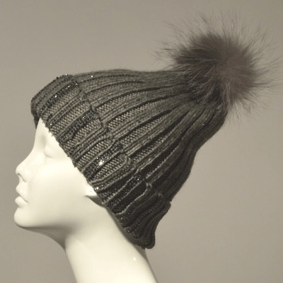 Mitchie's Matchings Knit Hat with Sparkles - Women's