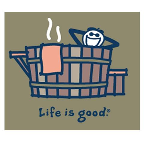 Life is good Rustic Hot Tub Longsleeve Tee Shirt - Men's