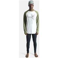 Burton Roadie Base Layer Tech T-Shirt - Men's - Stout White / Forest Moss