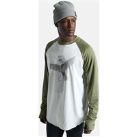 Burton Roadie Base Layer Tech T-Shirt - Men's - Stout White / Forest Moss