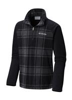 Columbia Glacial III Fleece Printed Half Zip - Boy's - Black Check