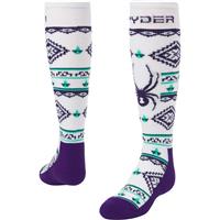Spyder Peak Socks - Girl's - Sweater Weather Print White