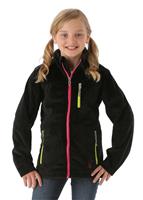 Spyder Caliper Fleece Jacket - Girl's - Black / Girlfriend / Sharp Lime