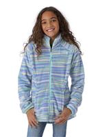 The North Face Osolita Jacket - Girl's - Grapemist Blue Wavy Stripe