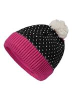 The North Face Pom Pom Beanie - Youth - TNF Black / Petticoat Pink / Vintage White