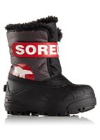 Sorel Snow Commander Boot - Youth - Dark Grey / Bright Red