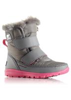 Sorel Whitney Strap Boot - Youth - Quarry / Ultra Pink