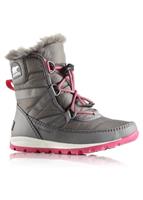 Sorel Whitney Short Lace Boot - Youth - Quarry / Ultra Pink