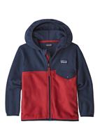 Patagonia Baby Micro D Snap-T Jacket - Youth - Fire w/ New Navy