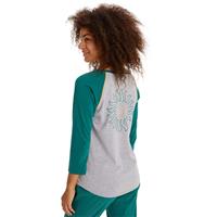 Burton Caratunk Raglan Sleeve T-Shirt - Women's - Gray Heather / Antique Green