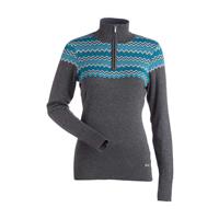 Nils Agy 1/4 Zip Sweater - Women's - Pewter / LTeal / DTeal / Sil / White