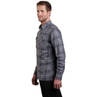 Kuhl Dillingr Flannel LS Shirt - Men's - Cobblestone Gray