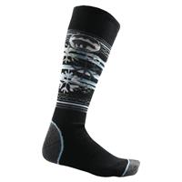 Northern Ridge Camber Medium Sock - Women's - Black with Snowflakes
