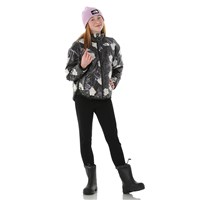 The North Face Reversible Shasta Full Zip Jacket - Girl's - TNF Black Winter Flowers Print / Foil