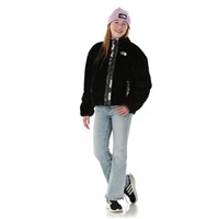 The North Face Reversible Shasta Full Zip Jacket - Girl's - TNF Black Winter Flowers Print / Foil