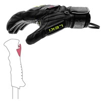 Leki WCR C-Tech 3D Glove - Adult - Black Ice Lemon