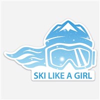 Ski Like A Girl 3 Let It Snow Sticker - Ski Like A Girl
