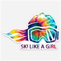 Ski Like A Girl 3 Tie-Dye Sticker - Ski Like A Girl