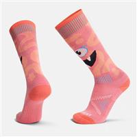 Le Bent Monster Party Light Snow Sock - Youth - Strawberry Pink