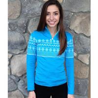 Newland Norwegian Placed Design Sweater - Women's - Bright Blue / White