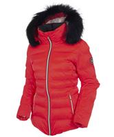 Sunice Fiona Quilted Jacket with Real Fur - Women’s - Scarlet Flame