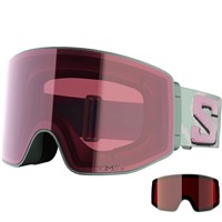 Salomon Sentry Prime Sigma Goggles (with Extra Lens) - Iceberg Green Frame w/ Sigma Silver Pink + Gun Metal Lenses (L47893900) - GOGGLE AND STRAP