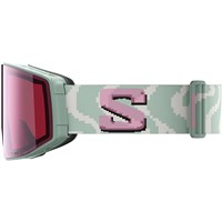 Salomon Sentry Prime Sigma Goggles (with Extra Lens) - Iceberg Green Frame w/ Sigma Silver Pink + Gun Metal Lenses (L47893900) - FACING RIGHT