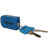 Ski Key Lock for Skis and Snowboards - Blue