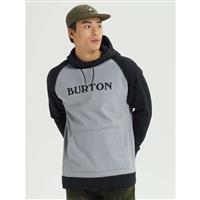 Burton Crown Bonded Pullover Hoodie - Men's - Gray Heather / True Black