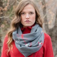 Krimson Klover First Tracks Infinity Scarf - Charcoal / Ivory / Red