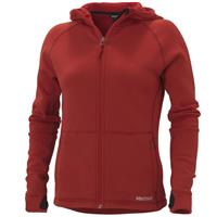 Marmot Power Stretch Zip Hoody - Women's - Fire (Stitching:Cardinal)