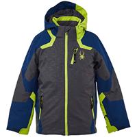 Spyder Leader Jacket - Boy's - Linear Emboss Ebony