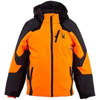 Spyder Leader Jacket - Boy's - Bright Orange Ebony