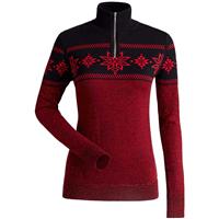 Nils Snowflake Sweater - Women's - Black Red Marled
