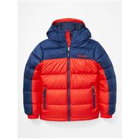 Marmot Guides Down Hoody - Youth - Victory Red / Arctic Navy