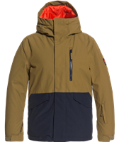 Quiksilver Mission Solid Jacket - Boy's - Military Olive (CQW0)